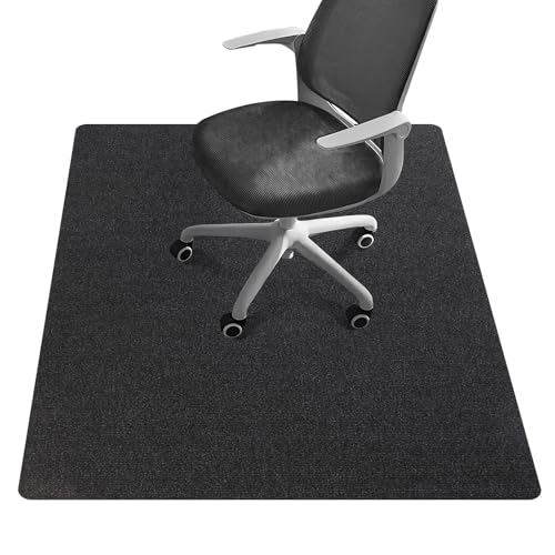 Riveroy Office Chair Mat - for Hardwood Floors, Large Non-Slip Easy-Clean Floor Protection Blanket (Black, “48 x 36in”).