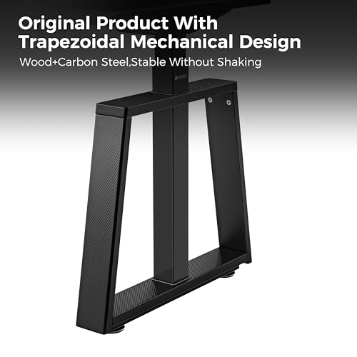 EUREKA ERGONOMIC Standing Gaming Desk, 63inch Executive Computer Desk Adjustable Height Desk Modern Trapezoidal Leg,Touch Screen,Black
