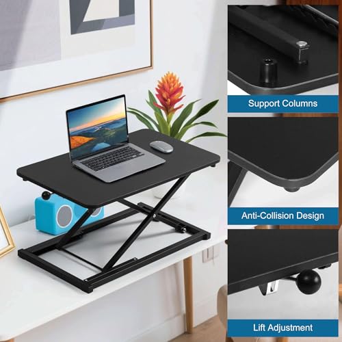 Raathionty Height Adjustable Standing Desk Converter, Computer Keyboard Stand for Desktop, Keyboard Riser for Stand Up Desk Riser, Ergonomic Sit Stand Workstations for Home Office