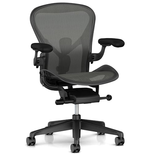 HYEJDRV Chair Armrest Replacement, Arm Pad Caps Replacement for Herman Miller Classic Aeron Chair Graphite Black 1 Pair