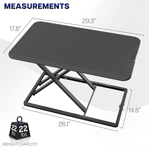VIVO Black 29 inch Single Top Standing Desk Converter, DESK-V000U