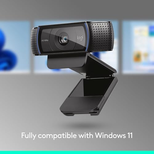 Logitech C920x HD Pro PC Webcam, Full HD 1080p/30fps Video, Clear Audio, Light Correction, Works with Microsoft Teams, Google Meet, Zoom, Nintendo Switch 2’s New GameChat Mode, Mac/Tablet- Black