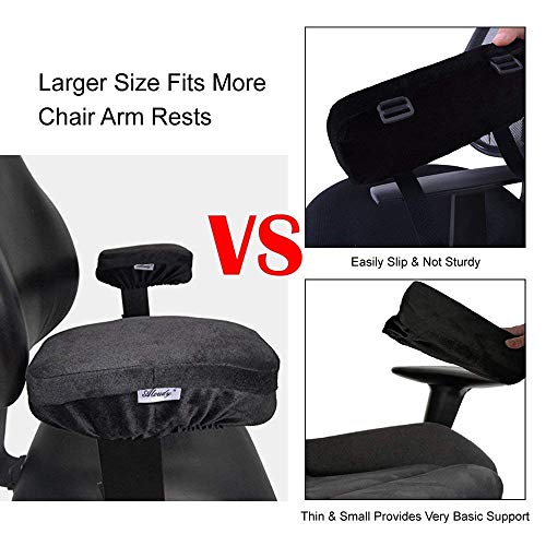 Aloudy Arm Rest Pillow, 2021 NEW Size 11” Office Chair Armrest Cover Pads, Comfy Desk Chair Cushions for Elbows and Forearms(Large, Set of 2)