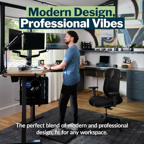 Vari Ascent Ergonomic Desk Chair for Home Office with Wheels, Breathable Mesh Back, Lumbar Support, Adjustable Seat Depth & Height, 20 Degree Tilt Function – Easy Assembly (Black/Black)