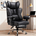 GTPLAYER Big and Tall Office Chair Wide Ergonomic Gaming Chair with Deluxe Embossing Designed Leather with Foot Rest,150°Reclining Adjustable Soft Armrests Pocket Spring Back Support and Pillow