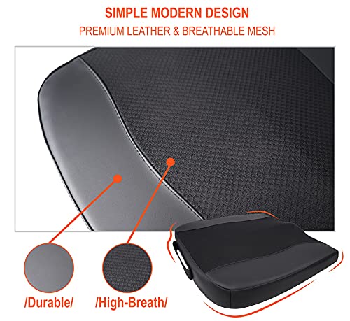 Lofty Aim Car Seat Cushion, Comfort Memory Foam Car Cushions for Driving - Sciatica & Lower Back Pain Relief, Driver Seat Pillow for Auto, Office Chair, Wheelchair - Black