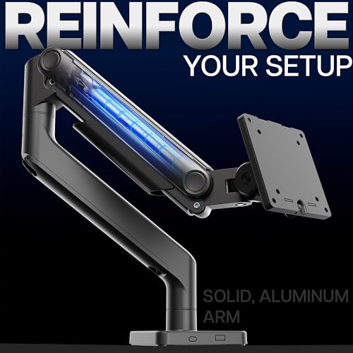 VIVO Heavy Duty Aluminum Ultrawide Monitor Tension Arm for up to 49 inch Screens, Holds 44 lbs, Premium Desk Mount Stand Designed for Samsung Odyssey G9 and More, Black, STAND-V101V