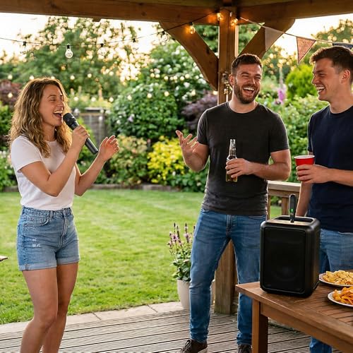 TONOR 2.4G Wireless Microphone, Rechargeable Cordless Handheld Microphone System with Receiver, Karaoke Mic for Singing, Home Party, Birthday, 50ft / 15 m Range, TW-210