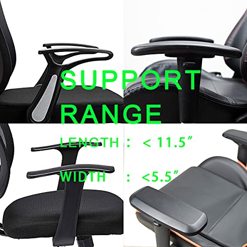 AMGAMING Ergonomic Office Chair Armrest Pads Extra Soft Elbow Support Cushions for Office, Gaming, Desk Chairs, Set of 2 (11" Large Size, Washable Cover)‌