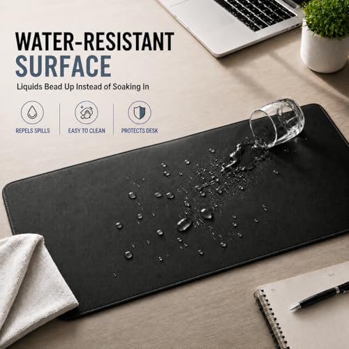KTRIO Large Gaming Mouse Pad Desk Mat for Gamer, 31.5" x 11.8", Black