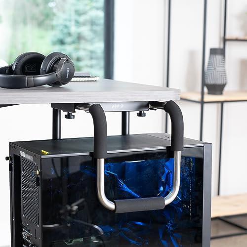 VIVO X-Large Heavy Duty Adjustable Computer CPU Tower Stand with Secure Locking, Holds up to 66 lbs, MOUNT-PC04L