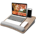 HUANUO Laptop Lap Desk - Portable Lap Desk with Pillow Cushion, Fits up to 15.6 inch Laptop, with Anti-Slip Strip & Storage Function for Home Office Students Use as Computer Laptop Stand, Book Tablet
