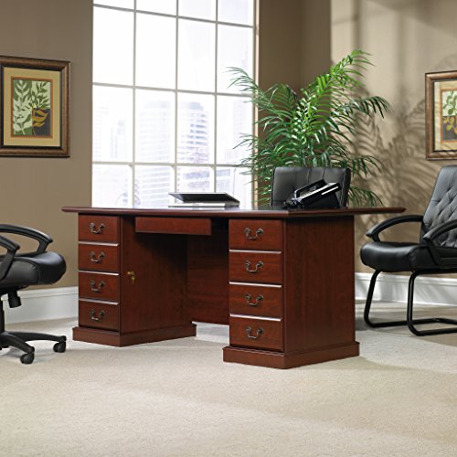 Sauder 109843 Heritage Hill Executive Desk, Classic Cherry Finish