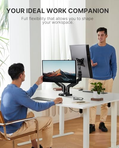 HUANUO Dual Monitor Stand for 13 to 35 inch & HUANUO Dual Monitor Mount for 13 to 30 Inch Computer Screen