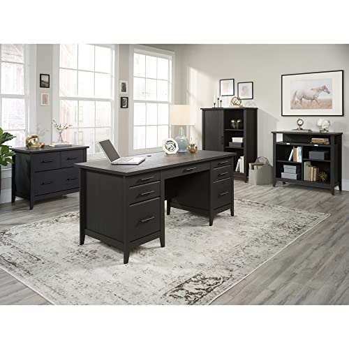 Sauder® Summit Station 66"W Executive Computer Desk, Raven Oak