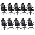 10 Pack Office Chair Ergonomic Desk Chair Comfort Adjustable Height with Wheels，Lumbar Support Mesh Swivel Computer Home Office Chair,Conference Room Chairs