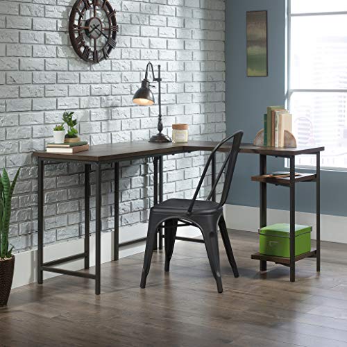 Sauder North Avenue L-Shaped Desk, Smoked Oak Finish