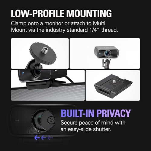 Elgato Facecam MK.2 – Premium Full HD 1080p Webcam for Streaming, Gaming, Video Calls, Recording, HDR Enabled, Sony Sensor, PTZ Control – Works with OBS, Zoom, Teams, and More, for PC/Mac
