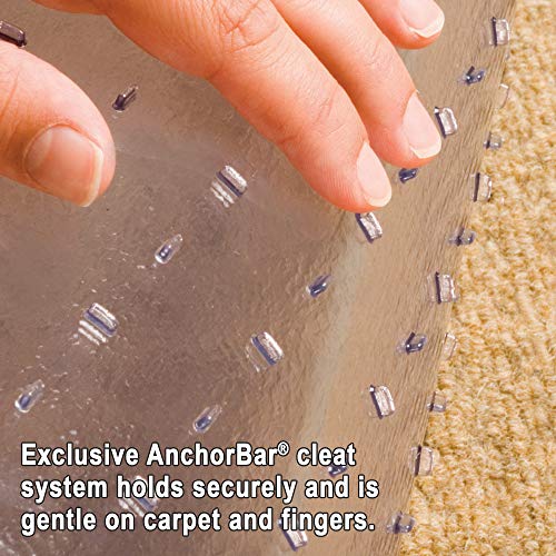 Chair Mat for High Pile Carpet 45"x53" Rectangle with Lip, Beveled Edge