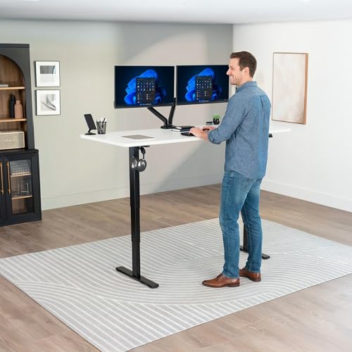 VIVO White Universal 71 x 30 inch Solid One-Piece Table Top for Standard and Sit to Stand Height Adjustable Home and Office Desk Frames, DESK-TOP71W