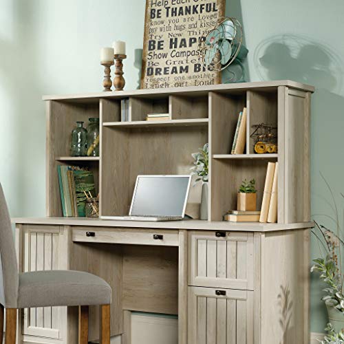 Sauder Costa Computer Desk with Storage Drawers, Home Office Desk, in Chalked Chestnut