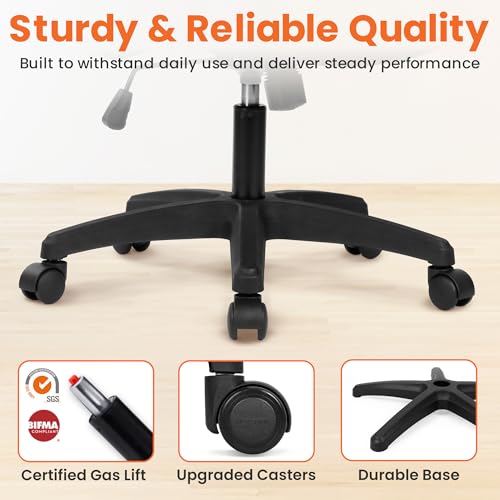 NEO CHAIR Office Desk Gaming Chair Computer High Back Mesh Seat with Rolling Wheels Ergonomic Adjustable Comfy Flip-up Armrests Lumbar Support Height for Home (Black)