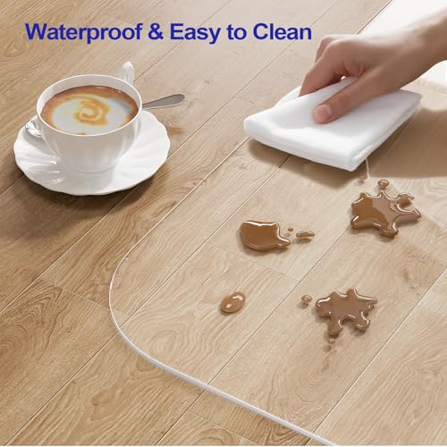Delamu Office Chair Mat for Hardwood Floor, 30"×48" Office Computer Desk Chair Mat, Clear PVC Heavy Duty Floor Protector Mats for Rolling Chairs, Only for Hard Floor (30"×48" Rectangular)