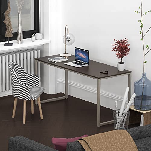 SHW Mission 55-Inch Home Office Computer Desk, Espresso
