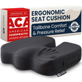 5 STARS UNITED Seat Cushion - Memory Foam Chair Cushion for Tailbone Pain Relief - Ergonomic Support for Coccyx, Sciatica & Butt - Office, Desk & Gaming Chair, Car Seat, Wheelchair, Airplane, Black