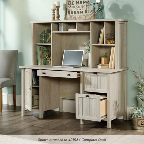 Sauder Costa Computer Desk with Storage Drawers, Home Office Desk, in Chalked Chestnut