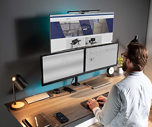 VIVO Triple LCD Monitor Desk Mount Stand Heavy Duty and Fully Adjustable, 3 Screens up to 30 inches STAND-V003T