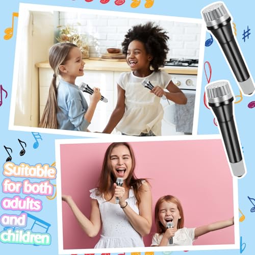 Eerrhhaq 16 Pack Fake Toy Microphones Set,Plastic Microphone Prop,Play Microphone for Kids,Pretend Microphone for Karaoke Stage Costume Role Birthday Party Favors,5.7 Inches Tall