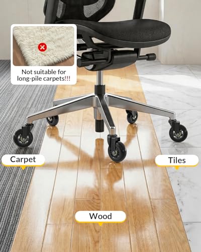 HOLKIE Office Chair Wheels Roller Blade Caster 11x22mm All Black 3 Inch Chair Wheels for Office Rubber Rolling Set of 5 for Carpet Hardwood Floors Gaming Smooth & Silence Gliding