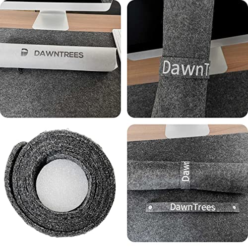 Felt Desk Mat | Computer Mat for Desk(36x12Inches) | Large Felt Mouse Pad and Keyboard Mat | Desk Protector for Office | Dark Gray