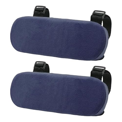 OpusBags 2Pcs Navy Thickened Office Chair Armrest Pads to Relieve Forearm Pressure, Suitable for Office Chairs, Wheelchairs, Comfortable Gaming Chairs