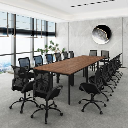 Bonzy Home Ergonomic Conference Room Chairs Set of 10, Rolling Office Chairs with Wheels, Mesh Computer Desk Chair with 360°Swivel, Height Adjustable, 10 Pack