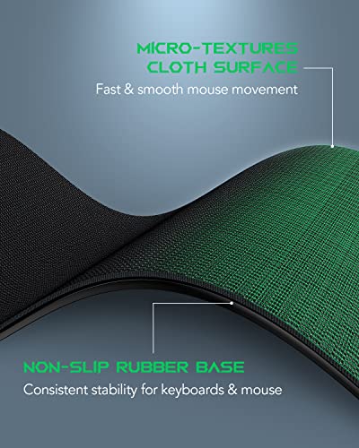 Black Shark Gaming Mouse Pad Desk Mat (31.5” x 11.8” x 0.15”) Mousepad with Superfine Fiber Surface Smooth, Non-Slip Rubber Base, Office Decor for Gamers, Office, Desk Pad Manta P2