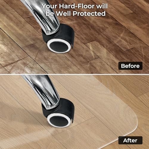 Office Chair Mat for Hard Wood Floors 36"x47" Heavy Duty Floor Protector Easy Clean