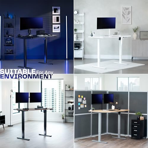 VIVO Electric Stand Up Desk Frame Workstation, Frame Only with 220 lbs Capacity, Brushless Motor Standing Height Adjustable Legs with Memory Controller, Black, DESK-V100EBY