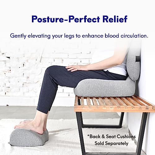 C CUSHION LAB Foot Rest for Under Desk at Work - Adjustable Memory Foam Foot Rest for Office Chair & Gaming Chair - Ergonomic Design for Back & Hip Pain Relief - Wellness Green