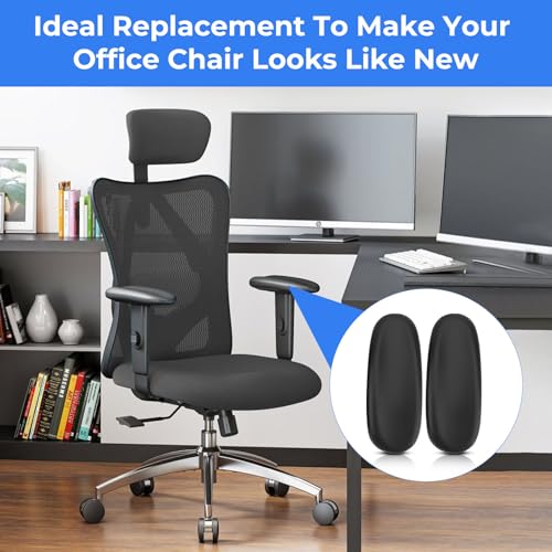 SINOLUXE Armrest Pads Replacement for Sihoo M18 Chair -Ergonomic Chair armrest Parts, arm Pads caps for SIHOO M18 Chair,Black