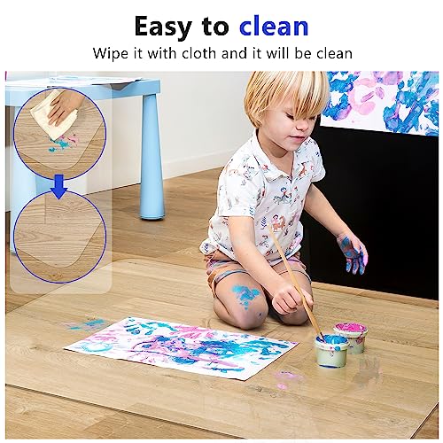 BesWin Clear Chair Mat for Hardwood Floor - 36"x48" Heavy Duty Desk Chair Mats for Office Chair - Transparent Computer Floor Mat Office Home Floor Protection Mat for Wood/Tile
