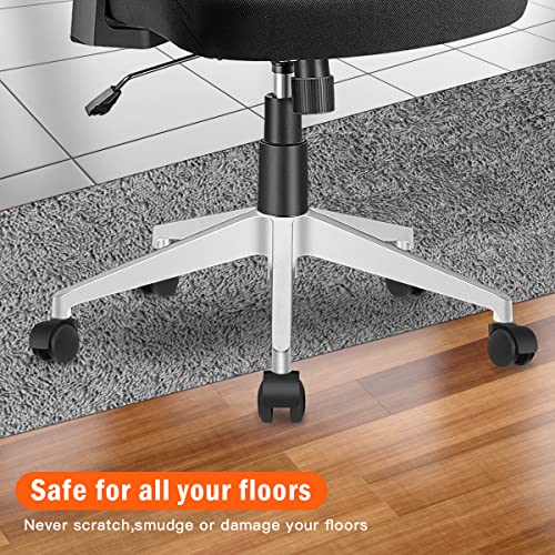Office Chair Wheels - 2 Inch Chair Caster Wheel Set of 5, Heavy Duty Chair Wheel Replacement Supports 1000 lbs, No Noise, Suitable for Hardwood Floors and Carpets