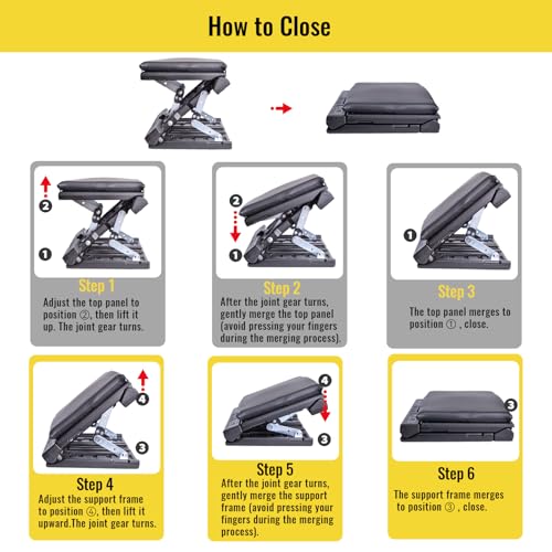 Foot Rest for Under Desk at Work Enlarged, Ergonomic Footrest with Adjustable Height and Angle, Foldable Foot Stool with Removable Pad Massage Beads for Office Gaming Chair Black