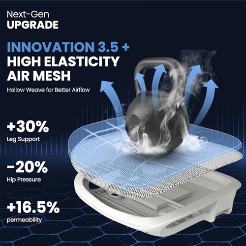MOJAY Ergonomic Office Chair with Footrest, Big and Tall Desk Chair with Lumbar Support, High Back Home Desk Chair for Long Desk Work, Swivel Rolling Computer Seating with 6D Armrest for Home Office