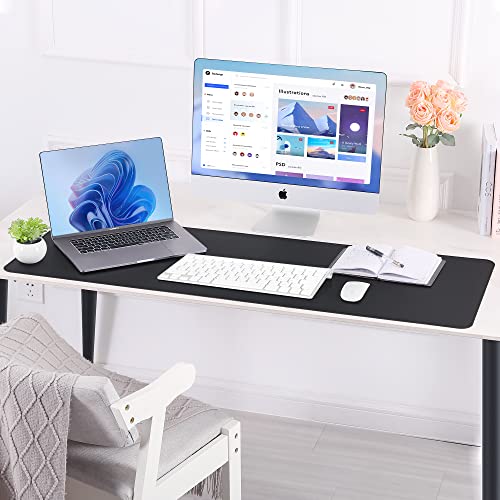 AFIING Large Desk Mat, 47" x 17", Black