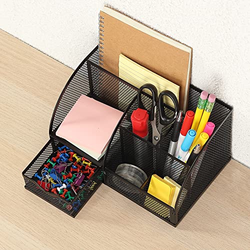 Mr. Pen- Mesh Desk Organizer, Black, Pen Holders Organizers, Desk Pencil Organizer, Pen Holder, Pencil Holder