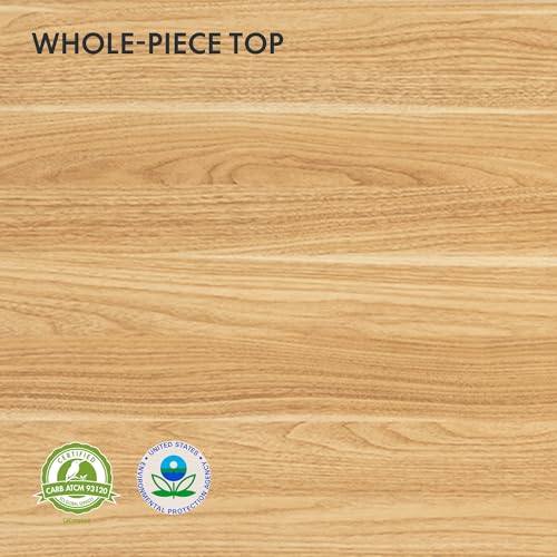 FLEXISPOT E6 Pro 55" x 28" Dual Motor Electric Standing Desk, Organic Modern Oval Leg Design, 3-Stage Height Adjustable Sit Stand Desk with Heavy Duty 330lbs, Maple Desktop, White Frame