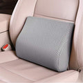 TISHIJIE Memory Foam Lumbar Support Pillow for Car - Lower Back Support Cushion for Driving, Back Pain Relief for Car Seat, Office Chair, Wheelchair (Gray)