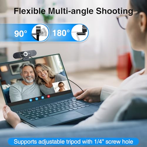 EMEET C980 PRO 3-in-1 4K Webcam with Microphone and Speaker, 60°-98° Wide Angle Webcam w/ 4 Noise Cancel Mics, 2 Speakers, Fixed Focus, Magnetic Privacy Cover, Great for Group and Personal Video Calls